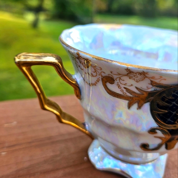 Royal Sealy Bone China Teacup & Saucer Lusterware Made in Japan Vintage - Picture 6 of 10